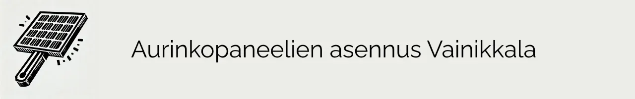 Aurinkopaneelien asennus Vainikkala